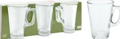 Koopman Verres, Tasses & Carafes<3 tasses à café/thé avec anse EH
