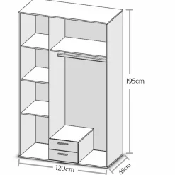 Pol-Power Armoires À Vêtements<Armoire à portes battantes KITTY