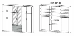 Armoire à portes battantes HILDESHEIM-EXTRA