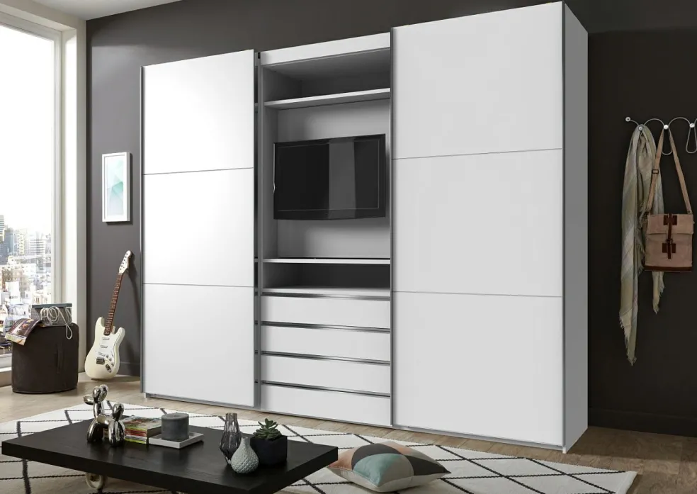 Armoire à portes coulissantes avec support TV intégré MAGIC