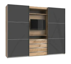 Wimex Armoires À Vêtements<Armoire à portes coulissantes avec support TV intégré MAGIC GLAS