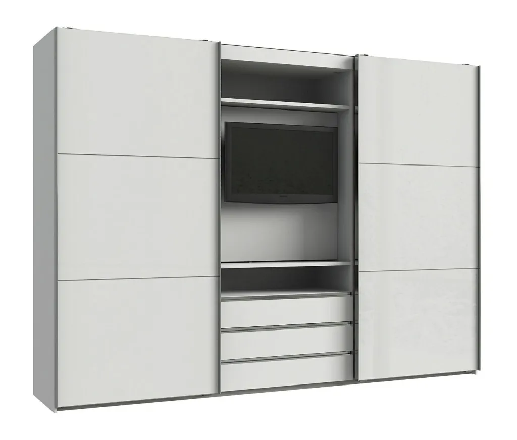 Wimex Armoires À Vêtements<Armoire à portes coulissantes avec support TV intégré MAGIC GLAS