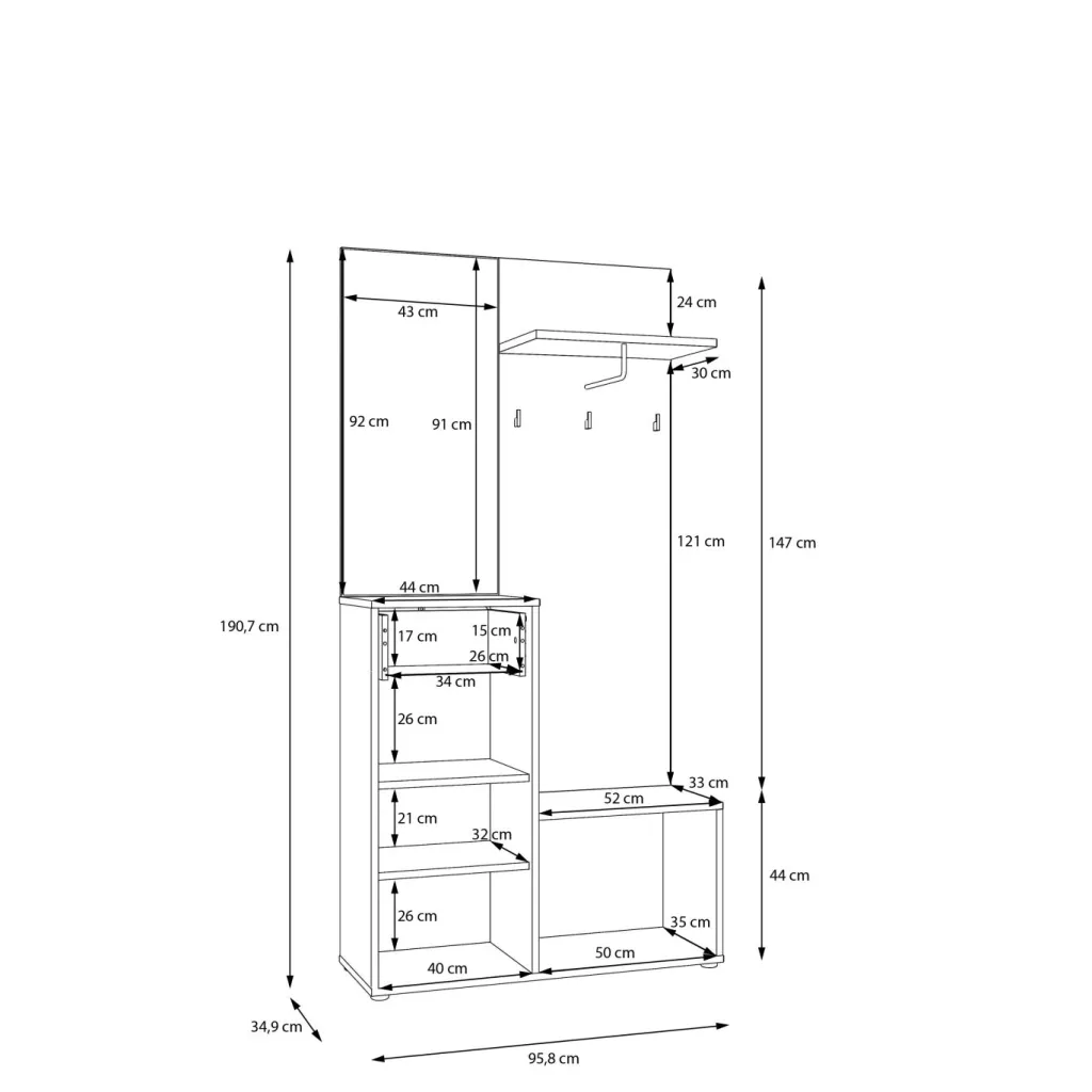 Forte Vestiaires D'Entrée Complets<Armoire compacte KENDRAY