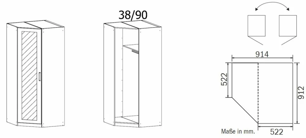 Armoire d'angle LINDAU