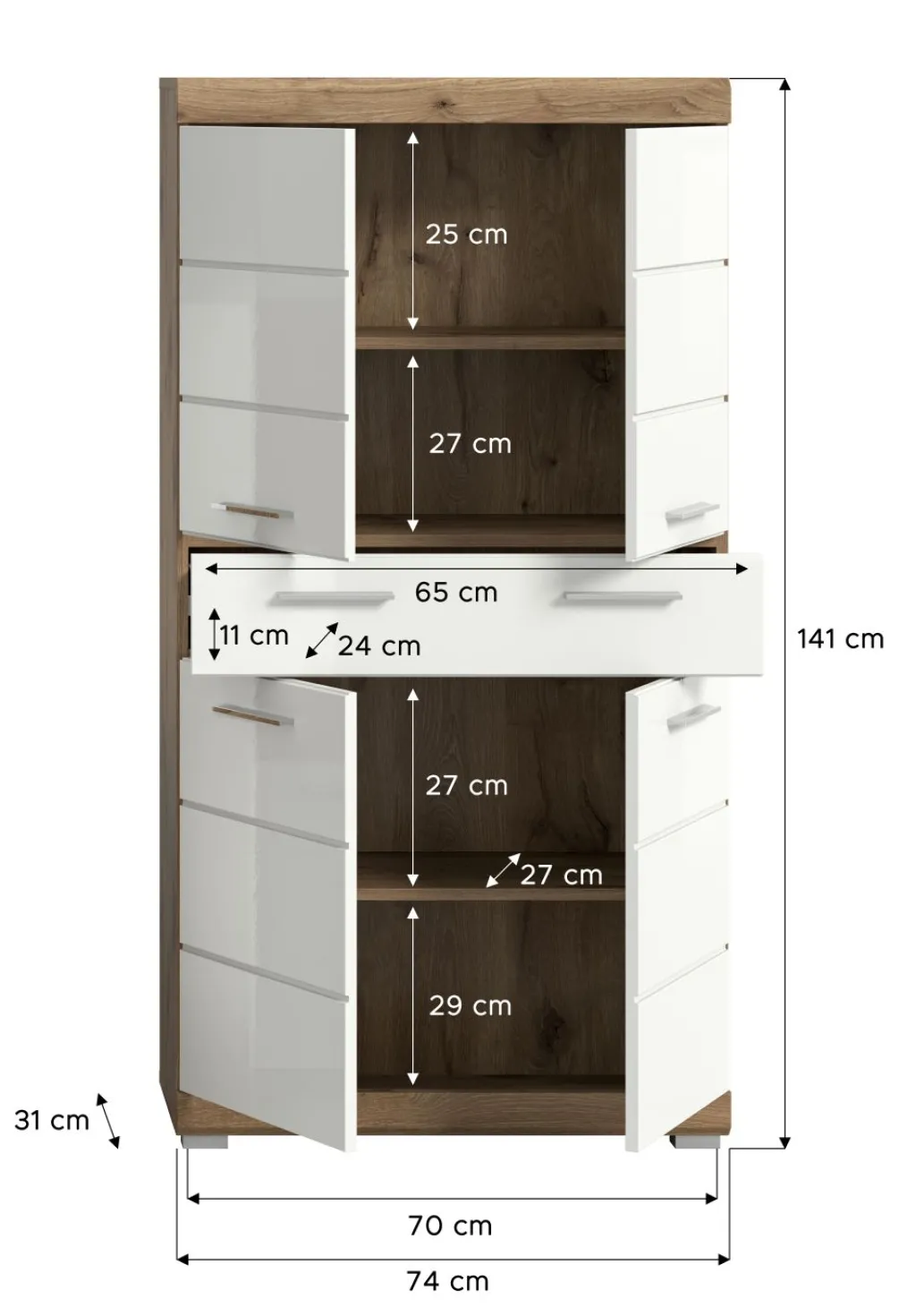 Xonox Armoires De Salle De Bains<Armoire de rangement DEBRE BIRHAN