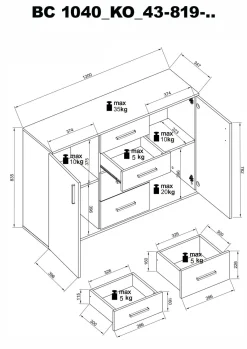 Bega Consult Commodes Combinées|Bahuts<Bahut BC 1040