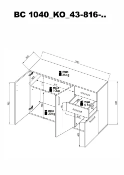 Bega Consult Commodes Combinées|Bahuts<Bahut BC 1040