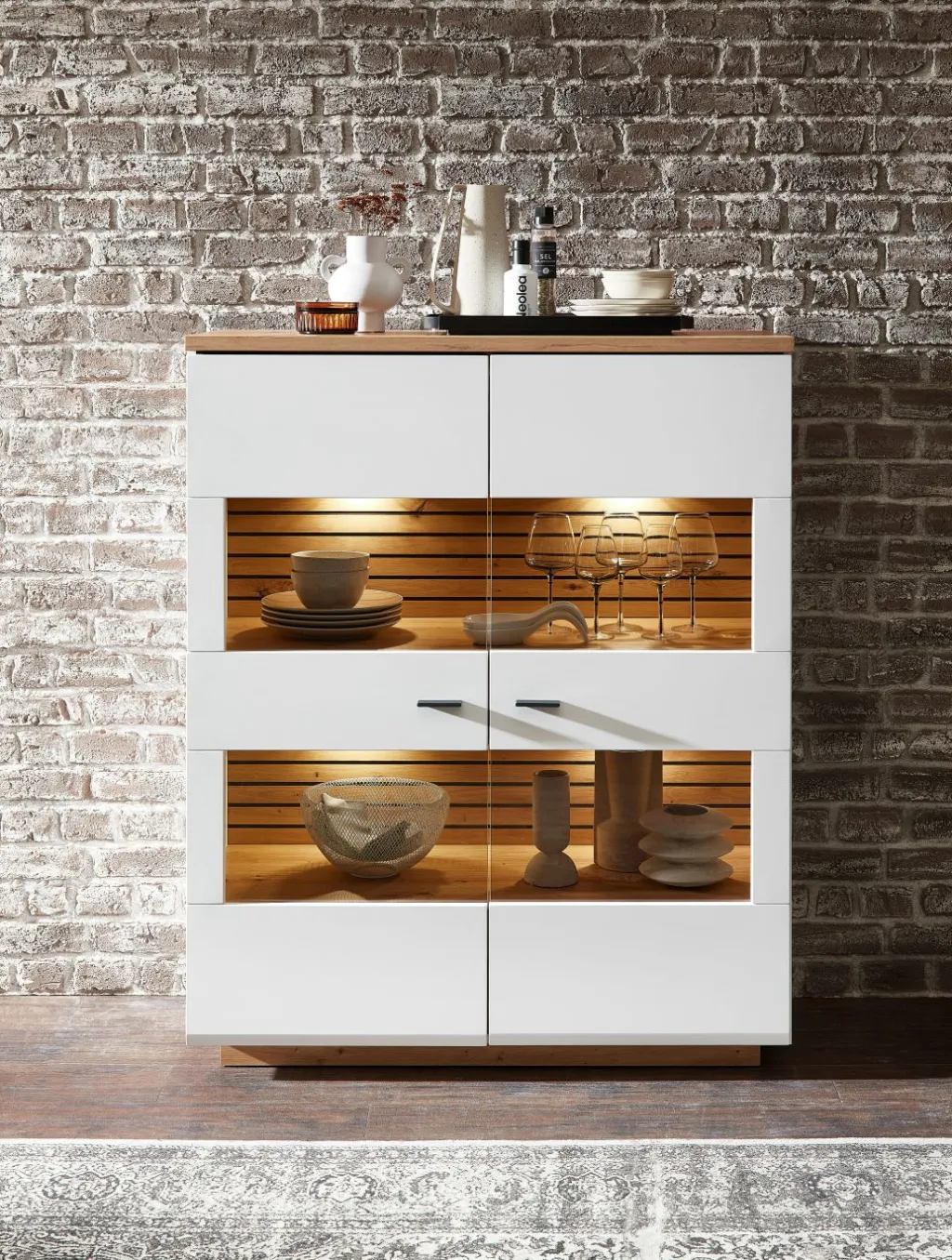 Wohn-Concept Bahuts Hauts<Bahut haut vitrine ASMARA