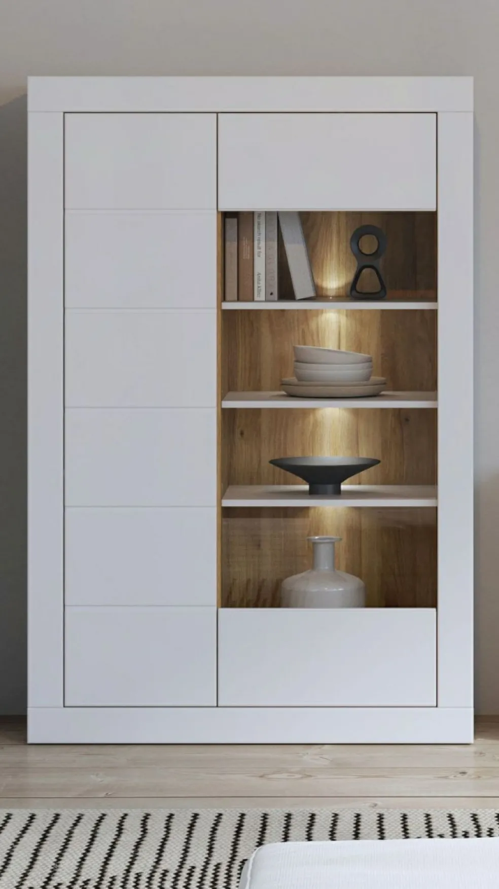 Bahut haut vitrine ELVA