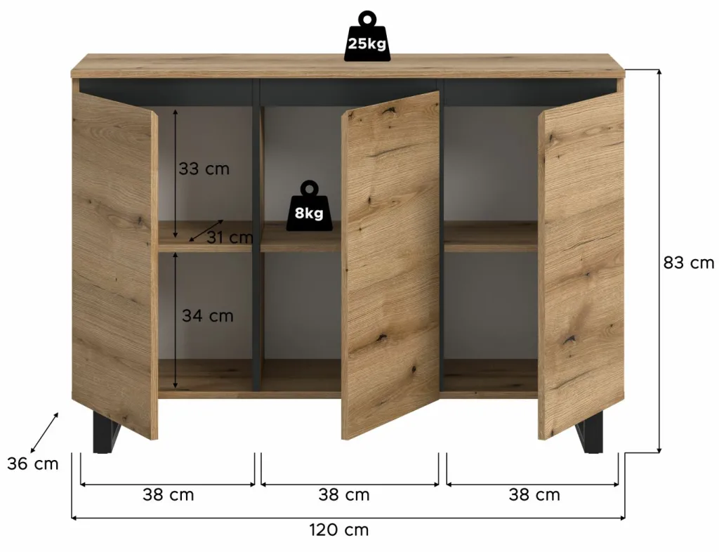 Xonox Commodes Avec Portes|Bahuts<Bahut TOMASA