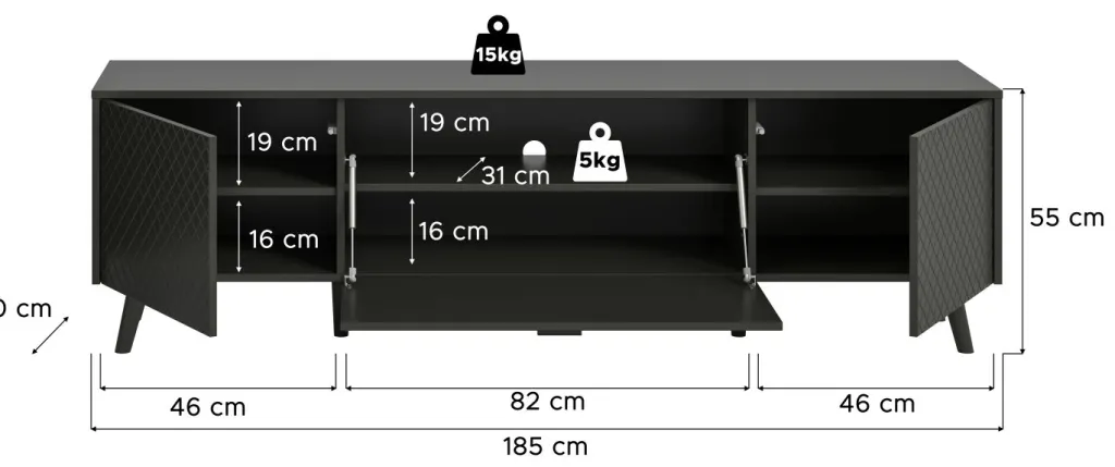 Xonox Armoires Tv|Bahuts Bas<Banc TV LINEA