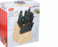 Bloc avec couteaux de cuisine 22 pièces ALPINA
