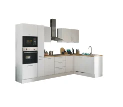 Bega BBK Cuisines Équipées|Afficher Blocs Cuisine<Bloc cuisine avec électroménager CORNWALL (cuisine d'angle-four-lave-vaisselle-micro-ondes) III