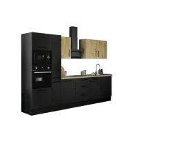 Bloc cuisine avec électroménager CORNWALL (bloc cuisine-four-micro-ondes) X
