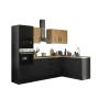 Bloc cuisine avec électroménager CORNWALL (cuisine d'angle-four-micro-ondes) III
