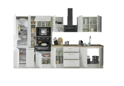 Bega BBK Afficher Blocs Cuisine|Cuisines Équipées<Bloc cuisine avec électroménager CORNWALL (bloc cuisine-four-réfrigérateur-micro-ondes-armoire coulissante) II