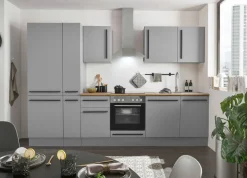 Bloc cuisine avec électroménager MANCHESTER (bloc cuisine-réfrigérateur-armoire coulissante) I