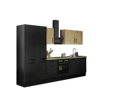 Bega BBK Cuisines Équipées|Afficher Blocs Cuisine<Bloc cuisine avec électroménager CORNWALL (bloc cuisine-lave-vaisselle-réfrigérateur-armoire à provisions) IV