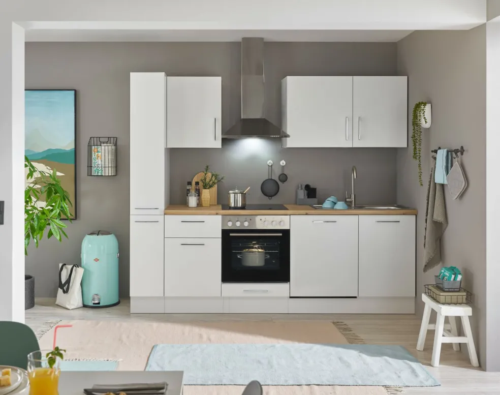 Bloc cuisine avec électroménager CORNWALL (bloc cuisine-armoire coulissante-lave-vaisselle) I