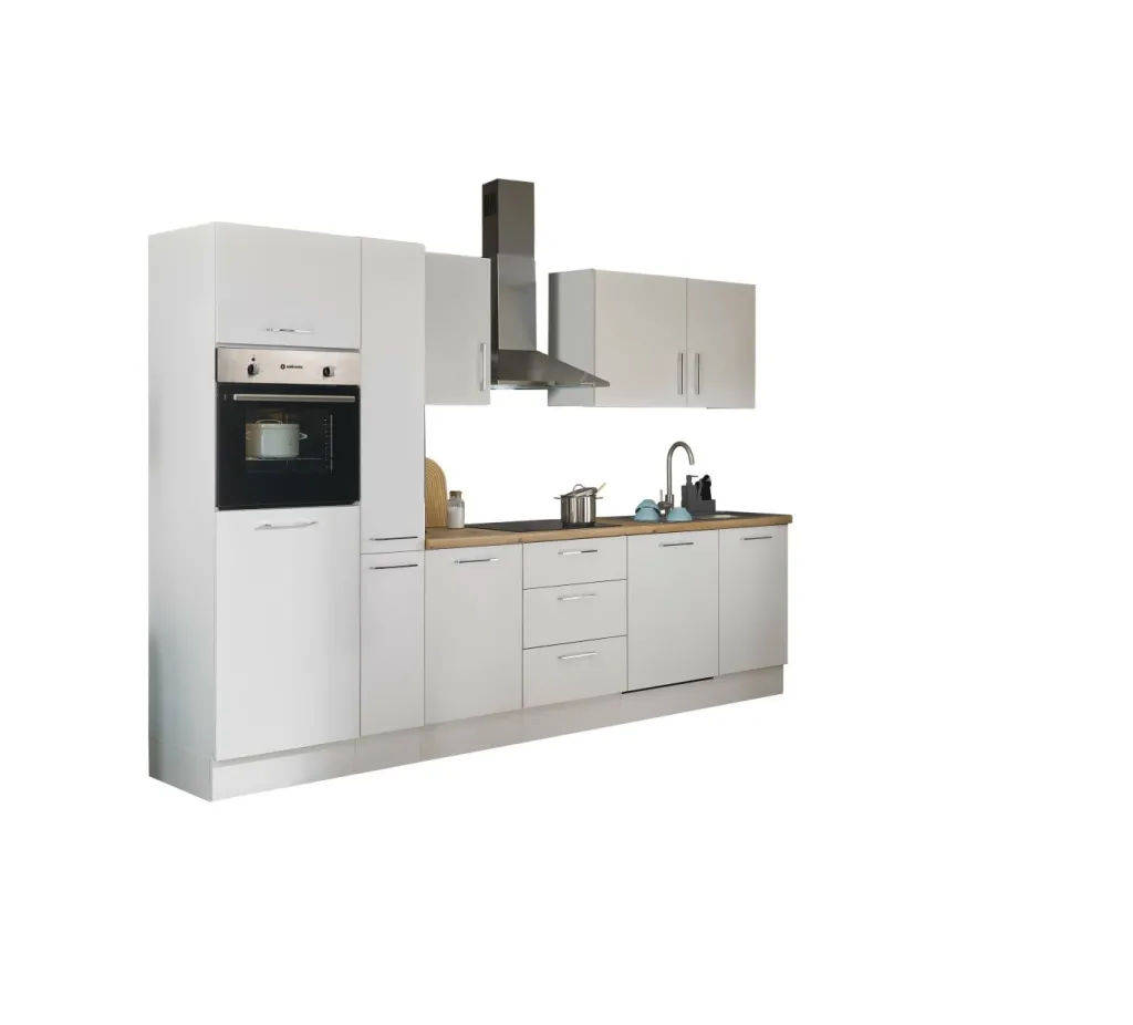 Bega BBK Cuisines Équipées|Afficher Blocs Cuisine<Bloc cuisine avec électroménager CORNWALL (bloc cuisine-four-lave-vaisselle-réfrigérateur-armoire coulissante) I
