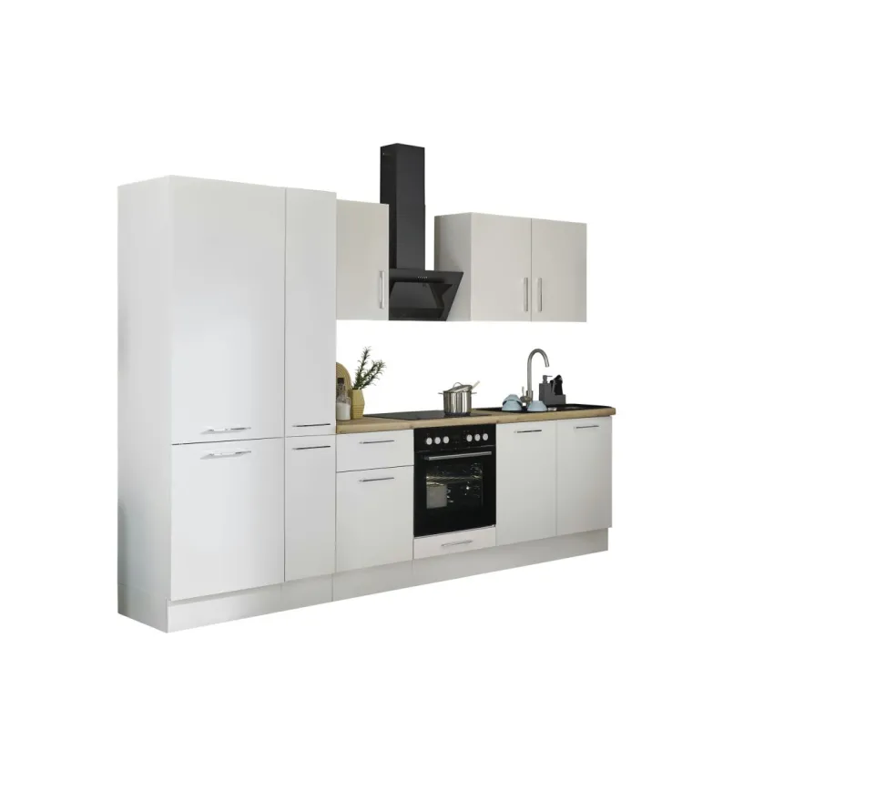 Bloc cuisine avec électroménager CORNWALL (bloc cuisine-réfrigérateur-armoire coulissante) II