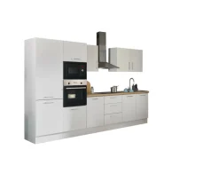 Bloc cuisine avec électroménager CORNWALL (bloc cuisine-four-réfrigérateur-micro-ondes) I