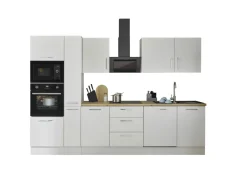 Bega BBK Cuisines Équipées|Afficher Blocs Cuisine<Bloc cuisine avec électroménager CORNWALL (bloc cuisine-four-lave-vaisselle-micro-ondes-armoire coulissante) II