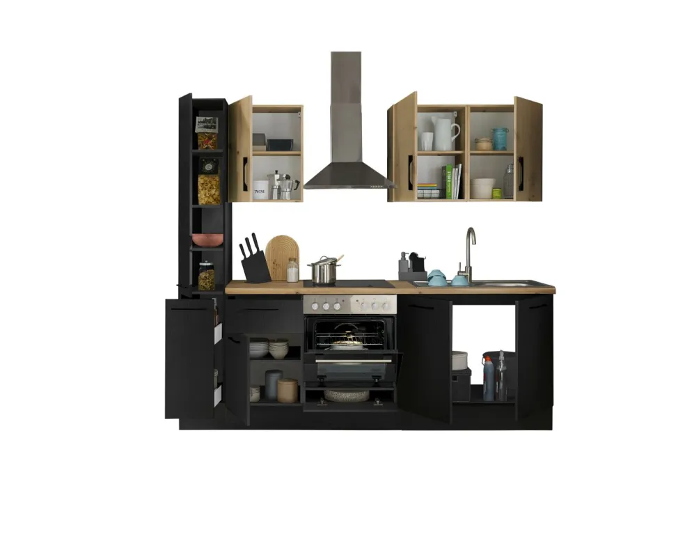 Bloc cuisine avec électroménager CORNWALL (bloc cuisine-armoire coulissante) III