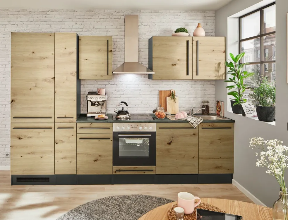 Bloc cuisine avec électroménager JAZZ 8 (bloc cuisine - réfrigérateur - armoire coulissante) III