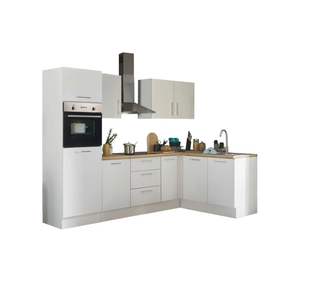 Bega BBK Cuisines Équipées|Afficher Blocs Cuisine<Bloc cuisine avec électroménager CORNWALL (cuisine d'angle-four-réfrigérateur) I