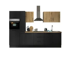 Bega BBK Cuisines Équipées|Afficher Blocs Cuisine<Bloc cuisine avec électroménager CORNWALL (bloc cuisine-four-réfrigérateur-armoire coulissante) V