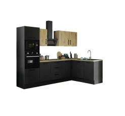 Bega BBK Cuisines Équipées|Afficher Blocs Cuisine<Bloc cuisine avec électroménager CORNWALL (cuisine d'angle-four-lave-vaisselle-micro-ondes) VI