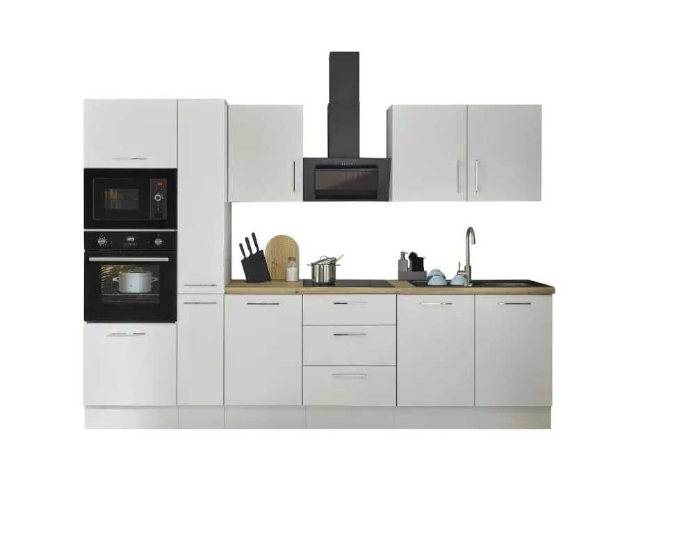 Bloc cuisine avec électroménager CORNWALL (bloc cuisine-four-micro-ondes-armoire coulissante) II