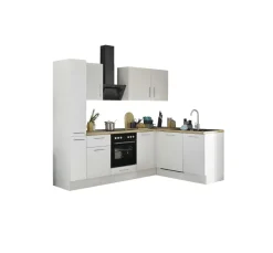 Bloc cuisine avec électroménager CORNWALL (cuisine d'angle-armoire coulissante-lave-vaisselle) II