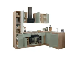 Bloc cuisine avec électroménager HASTINGS (cuisine d'angle - armoire coulissante) II