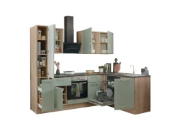 Bloc cuisine avec électroménager HASTINGS (cuisine d'angle - armoire coulissante) II