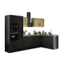 Bega BBK Cuisines Équipées|Afficher Blocs Cuisine<Bloc cuisine avec électroménager CORNWALL (cuisine d'angle-four-micro-ondes-armoire coulissante) IV