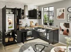 Bega BBK Meubles De Cuisine Jazz|Cuisines Équipées<Bloc cuisine avec électroménager JAZZ 8 (angle-réfrigérateur-armoire coulissante) II