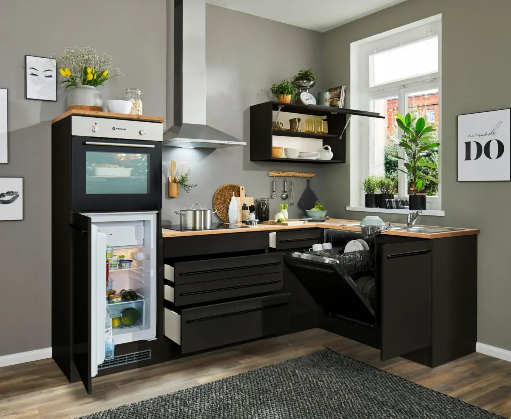 Bega BBK Meubles De Cuisine Jazz|Cuisines Équipées<Bloc cuisine avec électroménager JAZZ 6 (cuisine d'angle) I