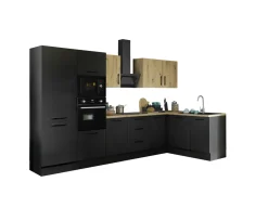 Bega BBK Cuisines Équipées|Afficher Blocs Cuisine<Bloc cuisine avec électroménager CORNWALL (cuisine d'angle-four-lave-vaisselle-réfrigérateur-micro-ondes) IV