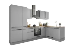 Bega BBK Cuisines Équipées|Afficher Blocs Cuisine<Bloc cuisine avec électroménager MANCHESTER (angle-réfrigérateur-armoire coulissante) I
