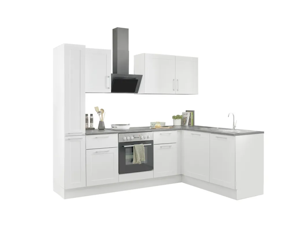 Bega BBK Cuisines Équipées|Afficher Blocs Cuisine<Bloc cuisine avec électroménager HASTINGS (cuisine d'angle - armoire coulissante) I