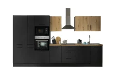 Bloc cuisine avec électroménager CORNWALL (bloc cuisine-four-lave-vaisselle-réfrigérateur-micro-ondes-armoire coulissante) III