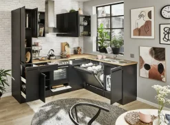 Bega BBK Meubles De Cuisine Jazz|Cuisines Équipées<Bloc cuisine avec électroménager JAZZ 8 (cuisine d'angle-armoire coulissante) II