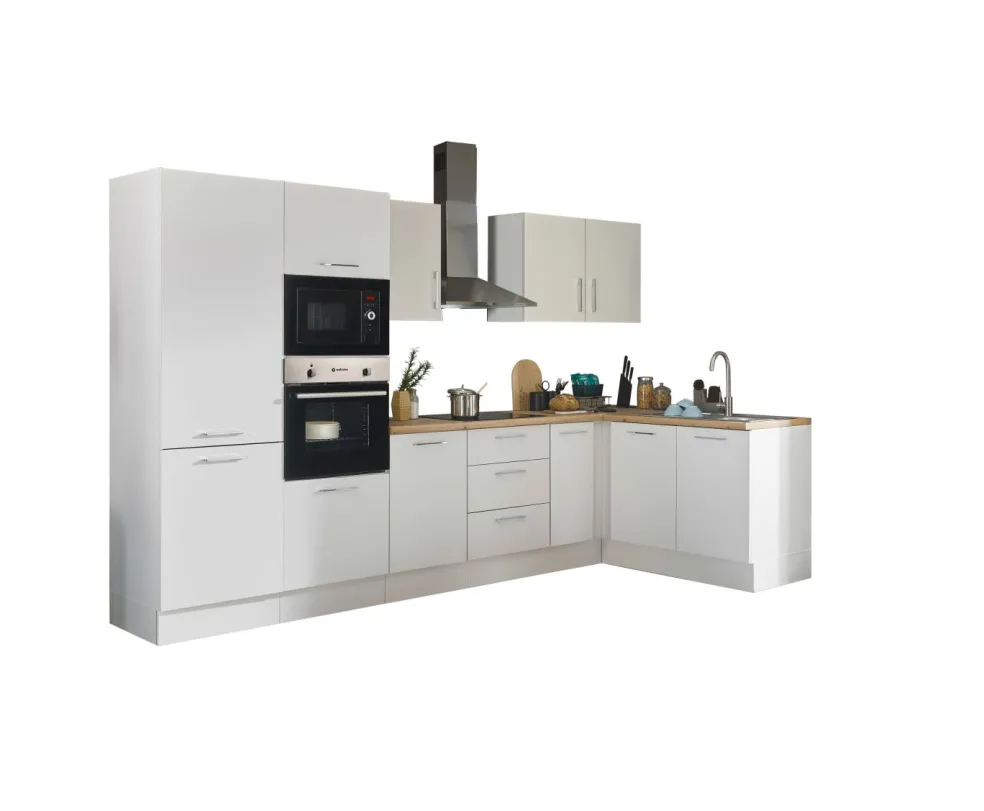 Bloc cuisine avec électroménager CORNWALL (bloc cuisine-four-réfrigérateur-micro-ondes) I