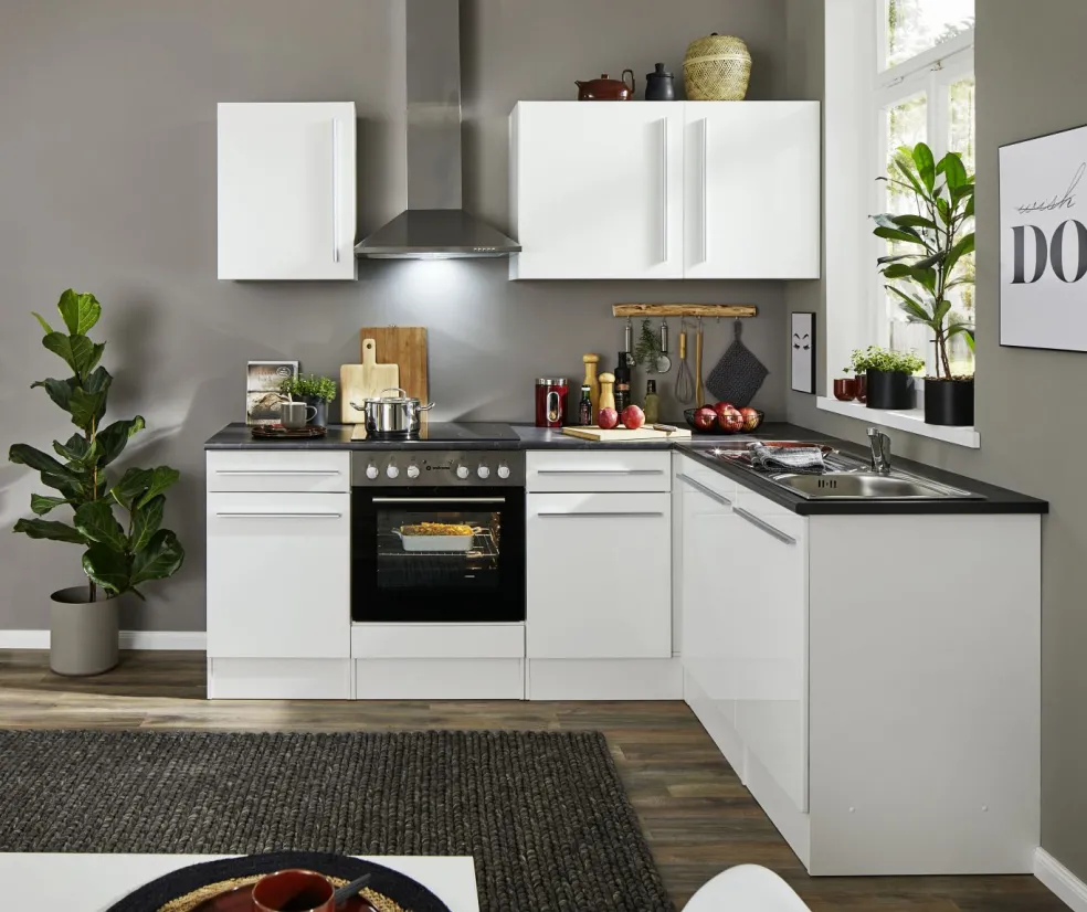 Bloc cuisine avec électroménager JAZZ 8 (cuisine d'angle) I