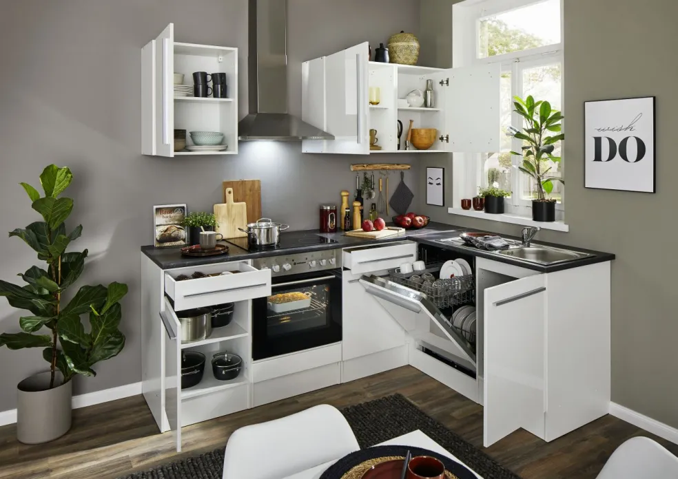 Bloc cuisine avec électroménager JAZZ 8 (cuisine d'angle) I