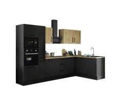Bega BBK Cuisines Équipées|Afficher Blocs Cuisine<Bloc cuisine avec électroménager CORNWALL (cuisine d'angle-four-lave-vaisselle-micro-ondes) VIII