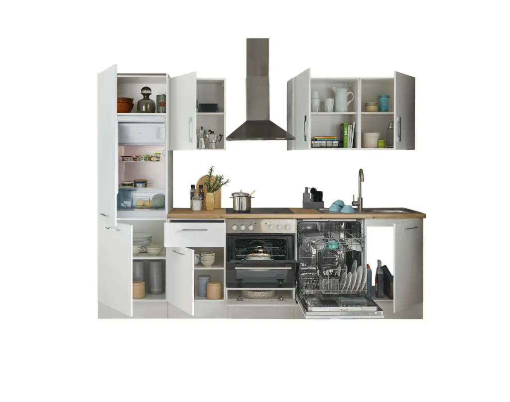Bega BBK Cuisines Équipées|Afficher Blocs Cuisine<Bloc cuisine avec électroménager CORNWALL (bloc cuisine-lave-vaisselle-réfrigérateur) I