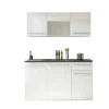 Bloc cuisine avec électroménager JAZZ SINGLE Z 160 WHITE EE
